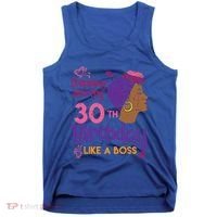 Stepping Into My 30th Birthday Melanin Black Gift Tank Top thumb 0