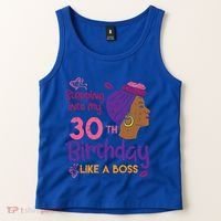 Stepping Into My 30th Birthday Melanin Black Gift Tank Top thumb 2