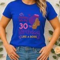 Stepping Into My 30th Birthday Melanin Black Gift Women's T-Shirt thumb 2
