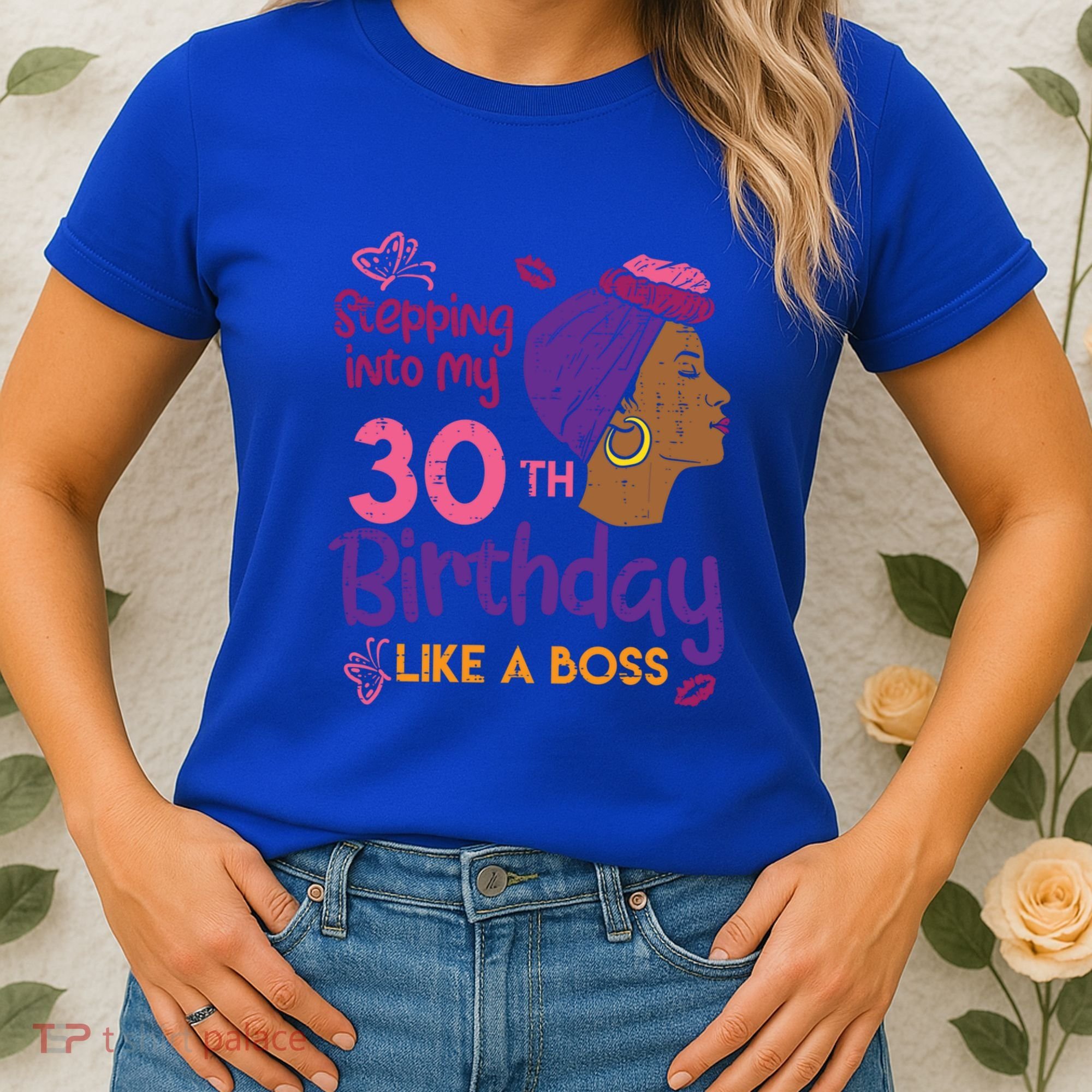 Stepping Into My 30th Birthday Melanin Black Gift Women's T-Shirt