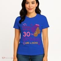 Stepping Into My 30th Birthday Melanin Black Gift Women's T-Shirt thumb 4