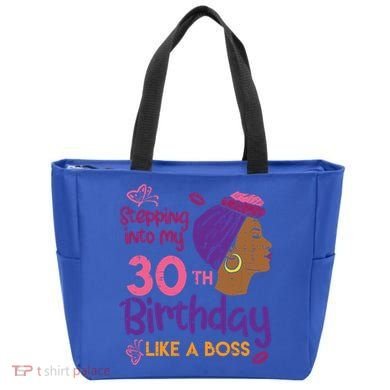 Stepping Into My 30th Birthday Melanin Black Gift Tote Bag