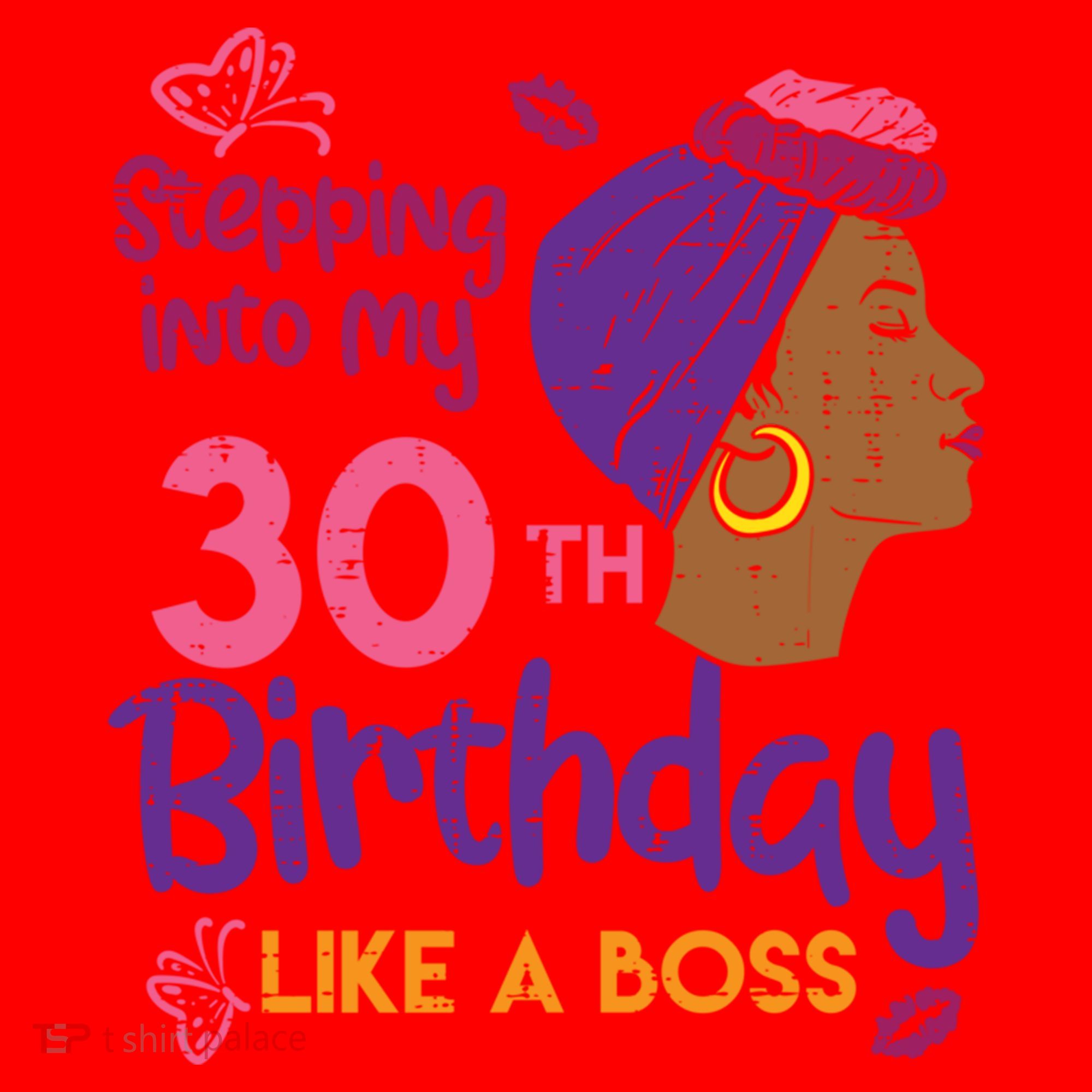 Stepping Into My 30th Birthday Melanin Black Gift Santa Hat
