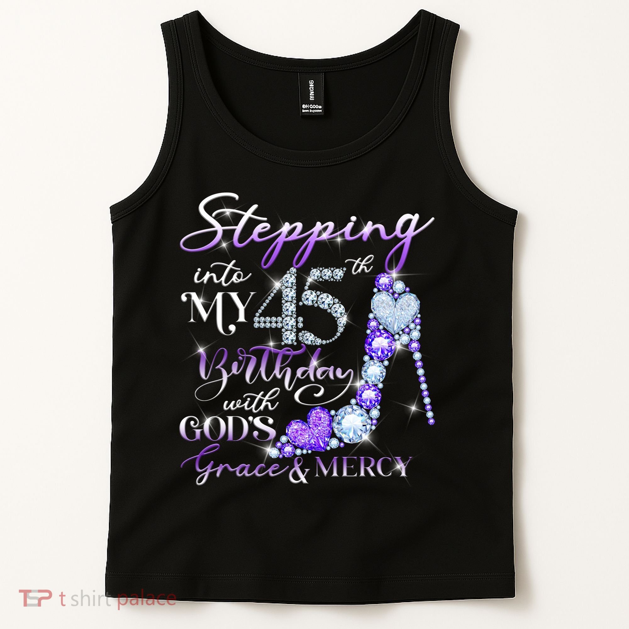 Stepping into my 45th birthday with God's grace & Mercy Tank Top