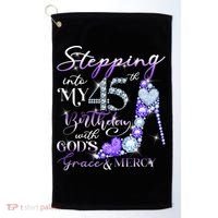 Stepping into my 45th birthday with God's grace & Mercy Golf Towel thumb 0