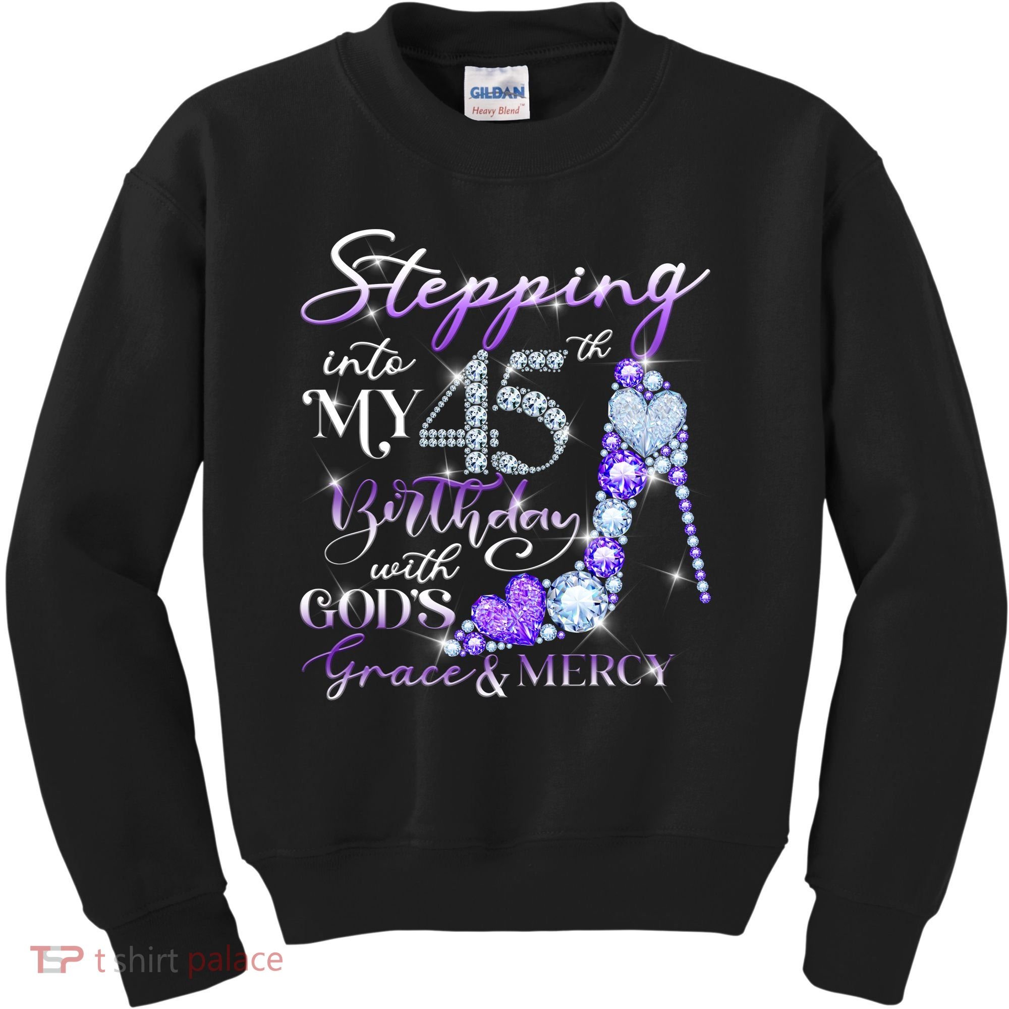 Stepping into my 45th birthday with God's grace & Mercy Kids Sweatshirt