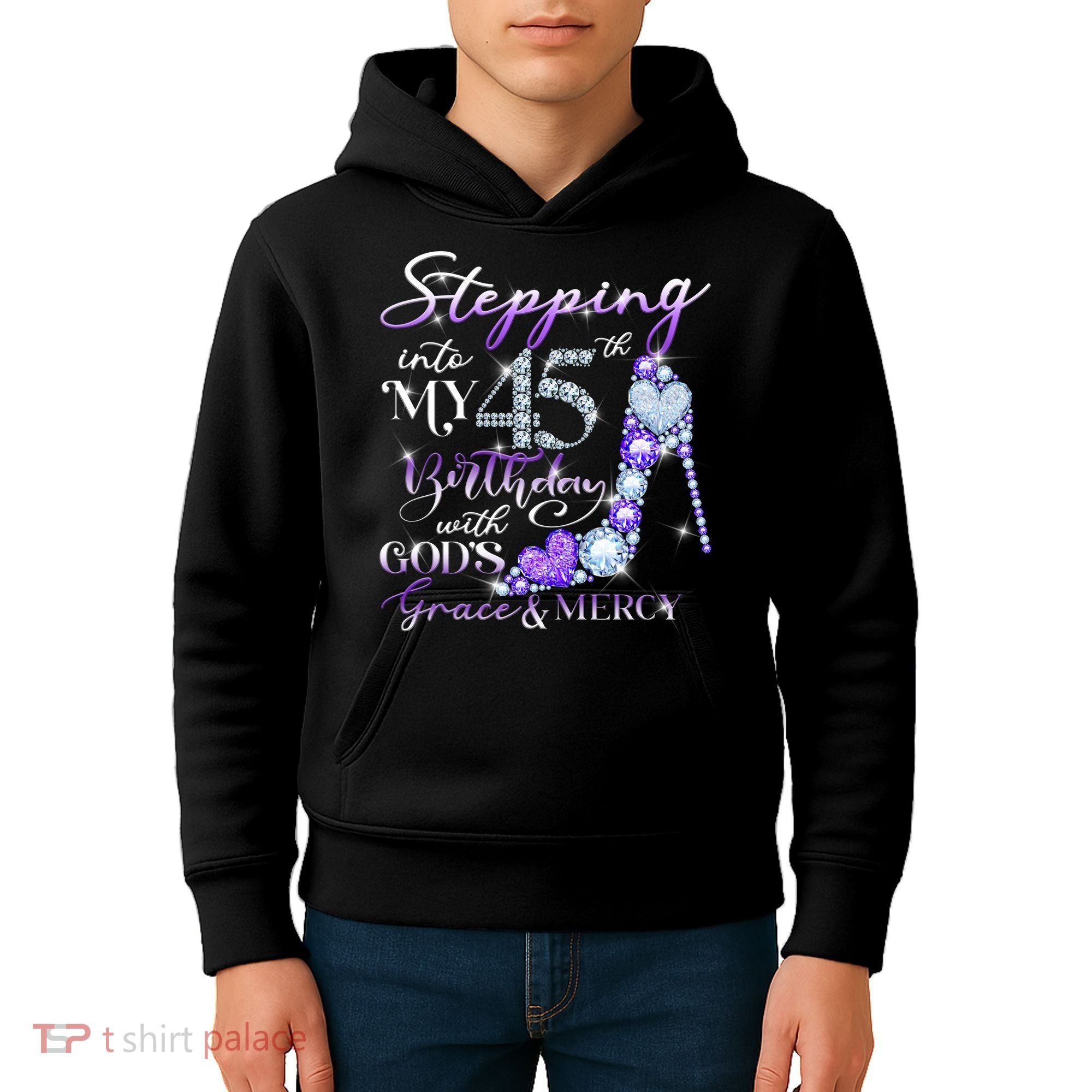 Stepping into my 45th birthday with God's grace & Mercy Kids Hoodie