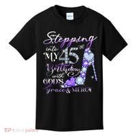Stepping into my 45th birthday with God's grace & Mercy Kids T-Shirt thumb 0