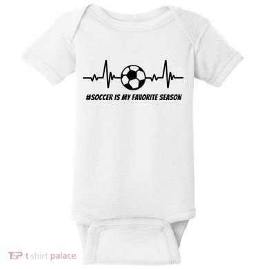 Soccer Is My Favorite Season Baby Bodysuit