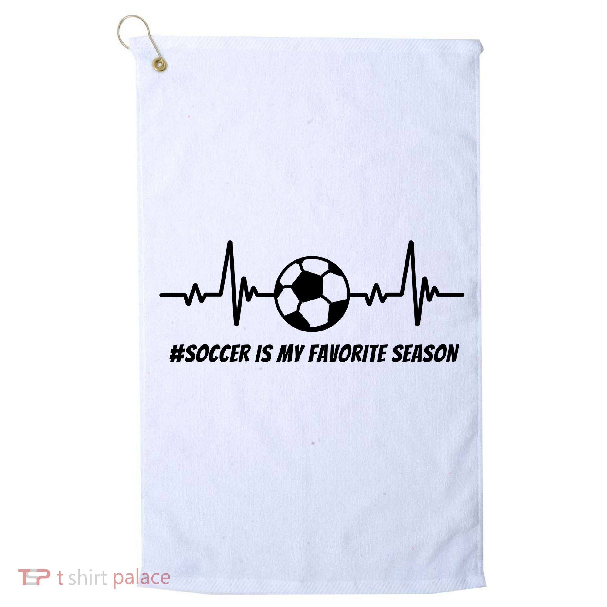 Soccer Is My Favorite Season Golf Towel