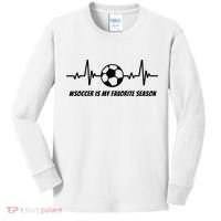 Soccer Is My Favorite Season Kids Long Sleeve Shirt thumb 0