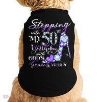 Stepping into my 50th birthday with God's grace & Mercy Doggie Tank thumb 0