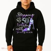 Stepping into my 50th birthday with God's grace & Mercy Hoodie thumb 2