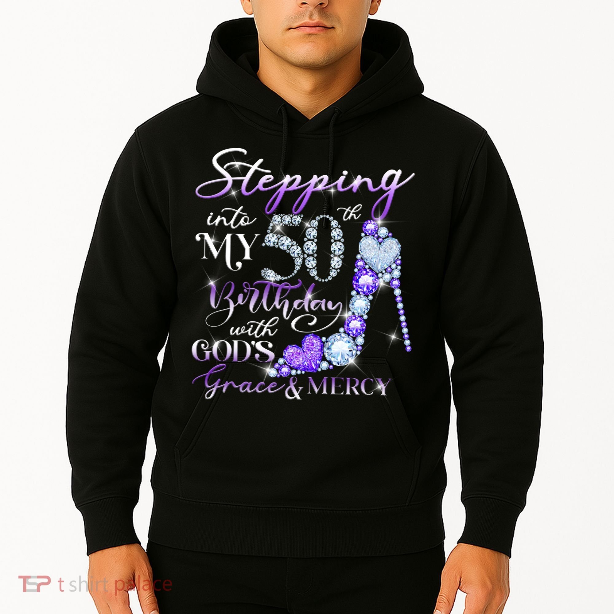 Stepping into my 50th birthday with God's grace & Mercy Hoodie