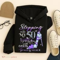 Stepping into my 50th birthday with God's grace & Mercy Hoodie thumb 4