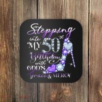 Stepping into my 50th birthday with God's grace & Mercy Coaster thumb 0