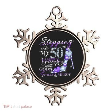 Stepping into my 50th birthday with God's grace & Mercy Ornament