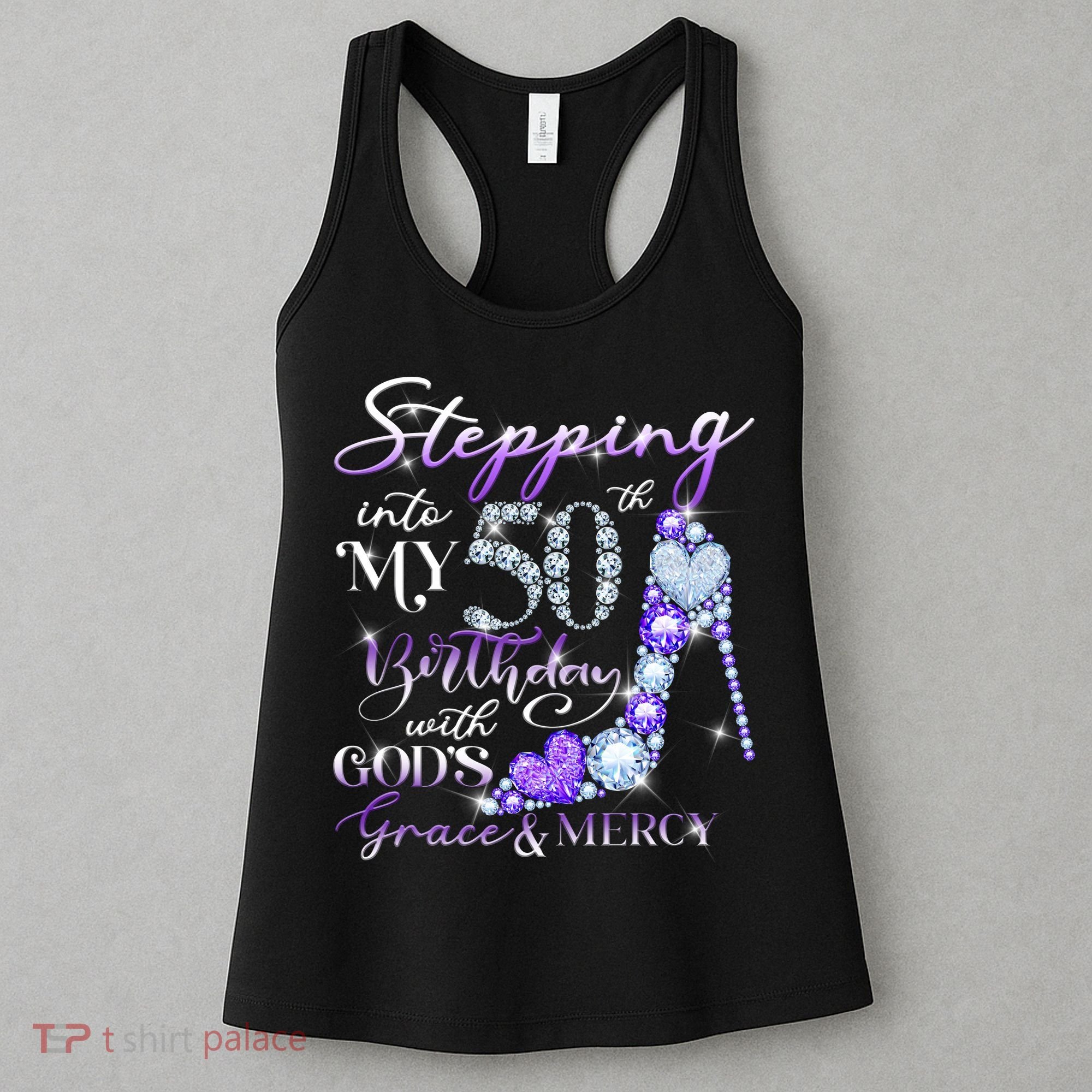 Stepping into my 50th birthday with God's grace & Mercy Women's Tank Top