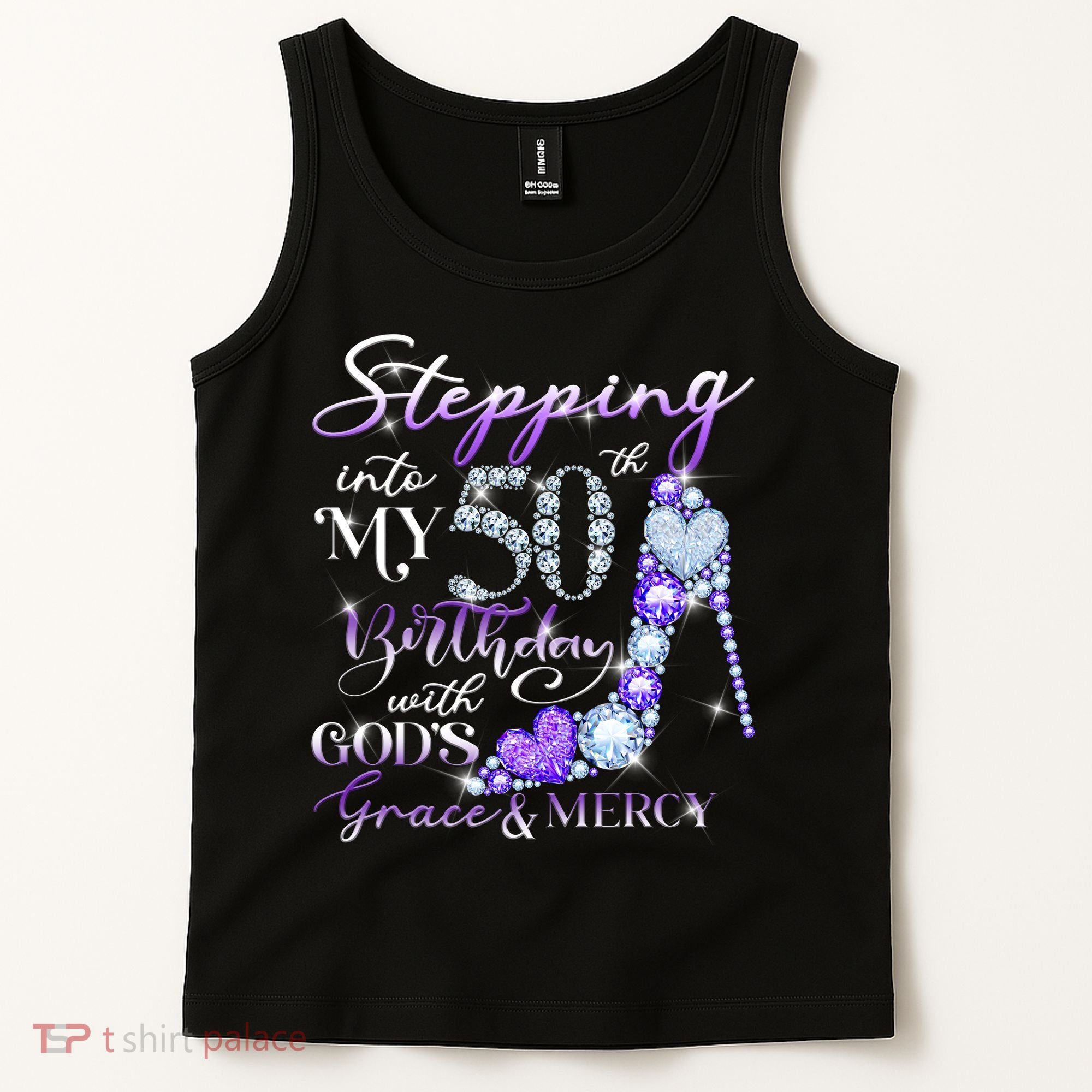 Stepping into my 50th birthday with God's grace & Mercy Tank Top