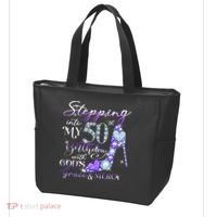 Stepping into my 50th birthday with God's grace & Mercy Tote Bag thumb 3