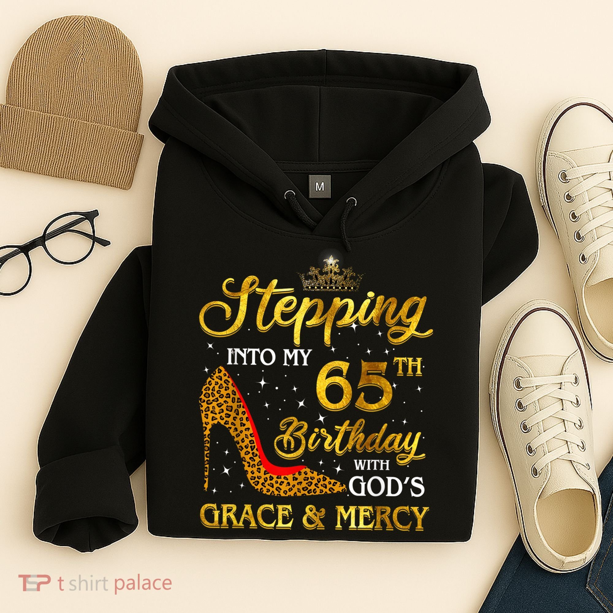 Stepping Into My 65th Birthday Gift Girl Wo 65 Year Old Hoodie