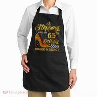 Stepping Into My 65th Birthday Gift Girl Wo 65 Year Old Apron thumb 2