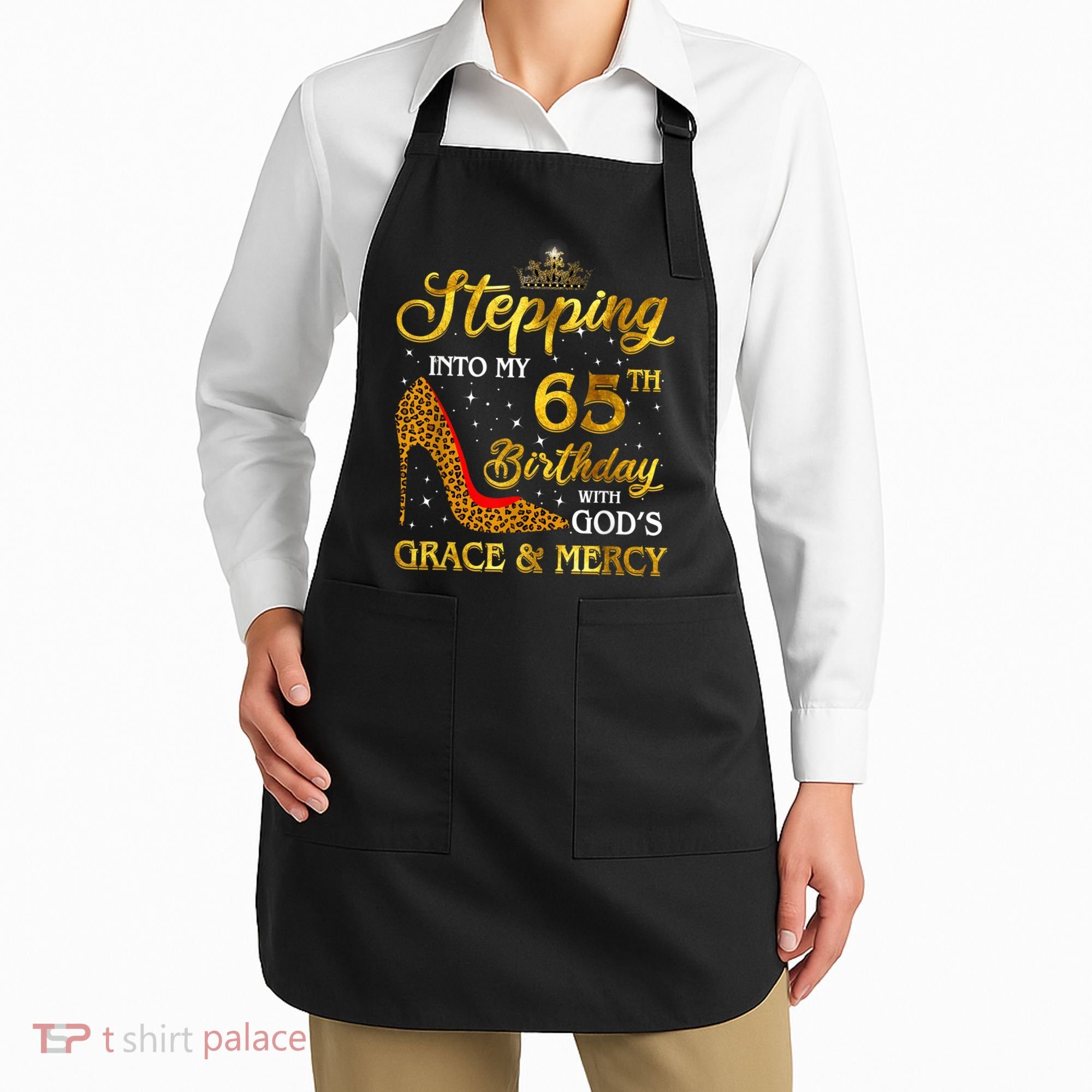 Stepping Into My 65th Birthday Gift Girl Wo 65 Year Old Apron