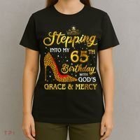 Stepping Into My 65th Birthday Gift Girl Wo 65 Year Old T-Shirt thumb 4