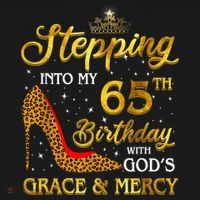 Stepping Into My 65th Birthday Gift Girl Wo 65 Year Old Women's Hoodie thumb 2