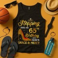 Stepping Into My 65th Birthday Gift Girl Wo 65 Year Old Tank Top thumb 4