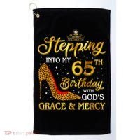 Stepping Into My 65th Birthday Gift Girl Wo 65 Year Old Golf Towel thumb 0