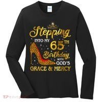 Stepping Into My 65th Birthday Gift Girl Wo 65 Year Old Women's Long Sleeve Shirt thumb 0