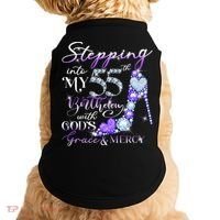 Stepping into my 55th birthday with God's grace & Mercy Doggie Tank thumb 0