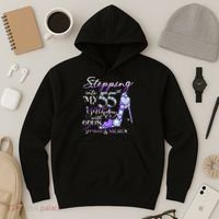 Stepping into my 55th birthday with God's grace & Mercy Hoodie thumb 3