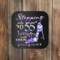 Stepping into my 55th birthday with God's grace & Mercy Coaster thumb 0