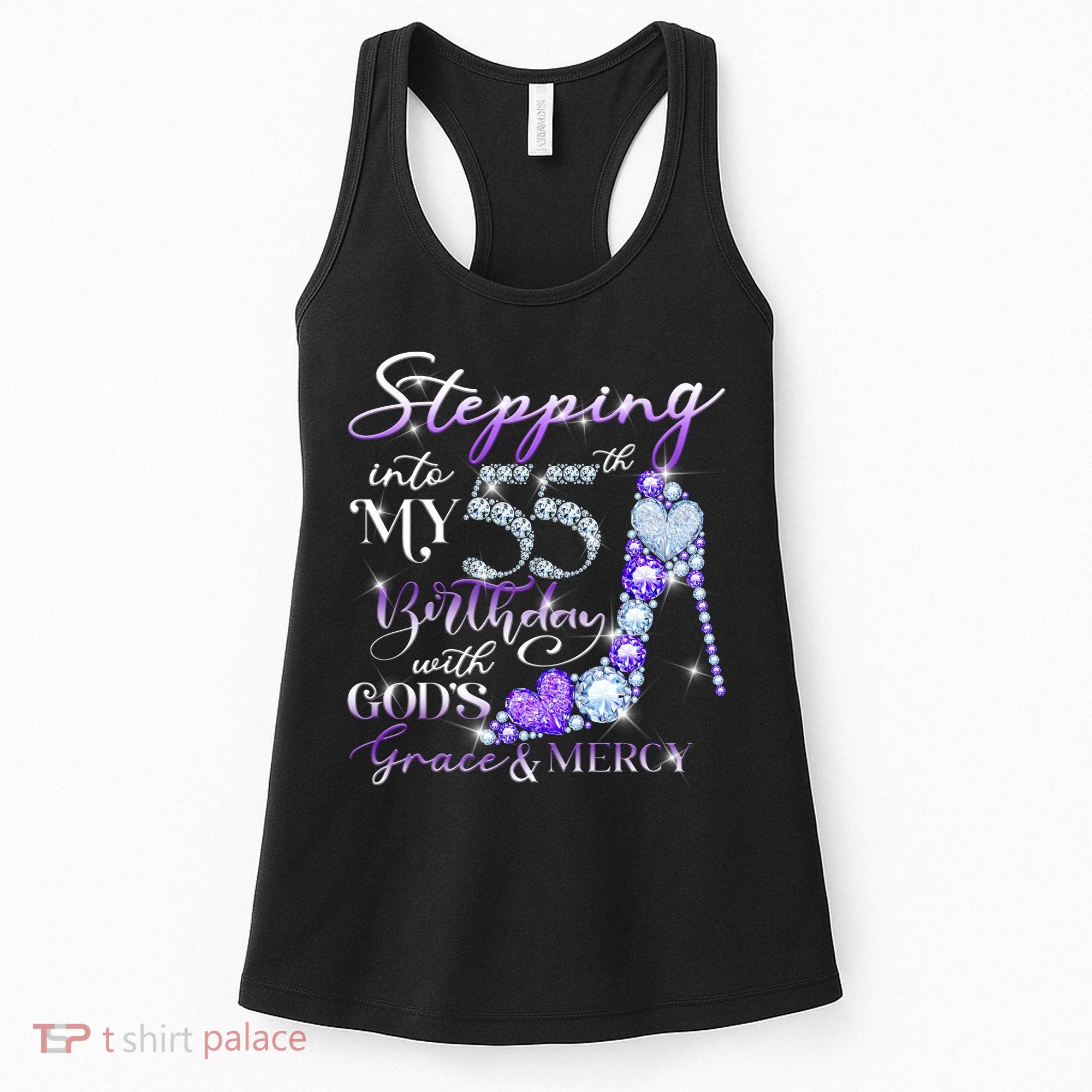 Stepping into my 55th birthday with God's grace & Mercy Women's Tank Top