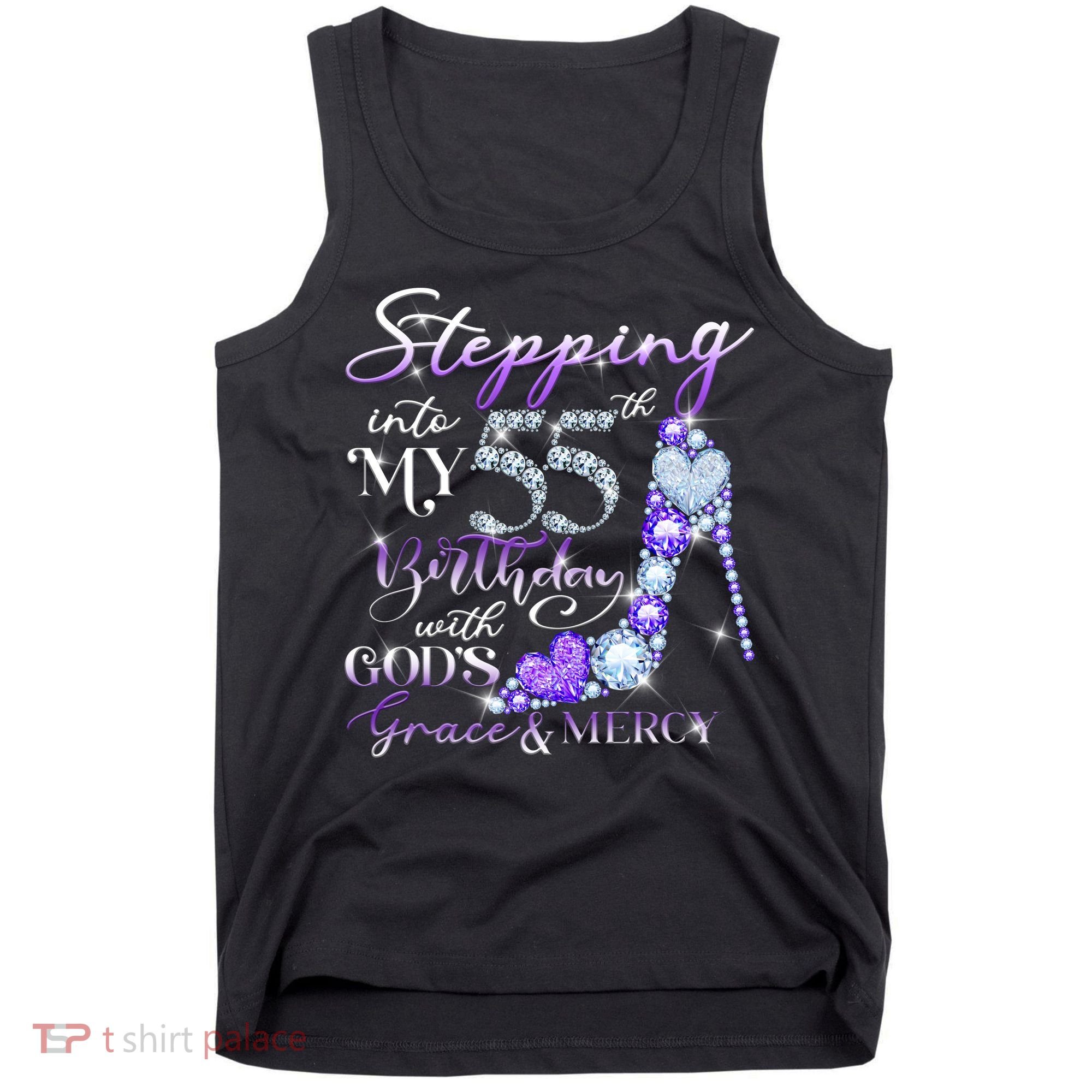 Stepping into my 55th birthday with God's grace & Mercy Tank Top