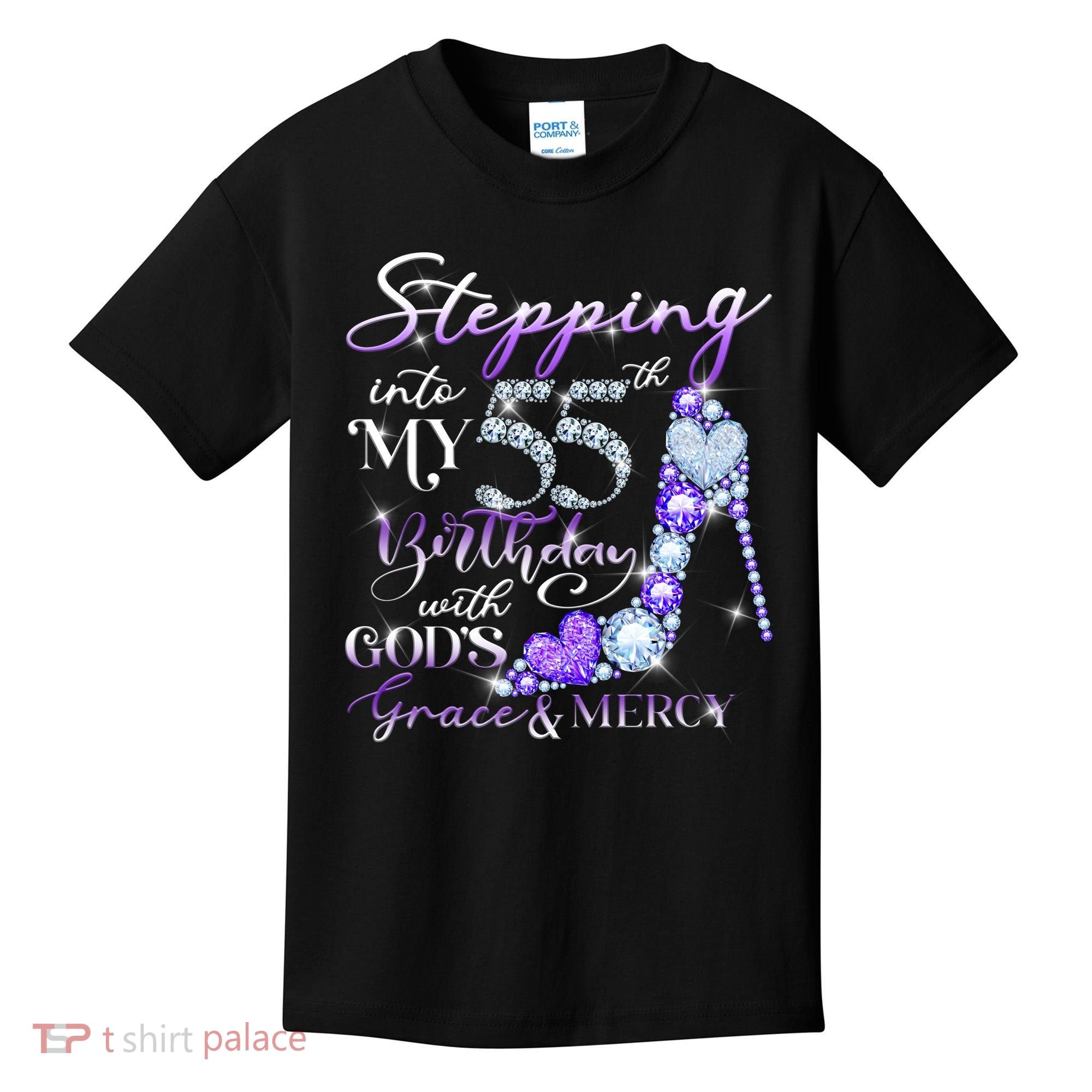 Stepping into my 55th birthday with God's grace & Mercy Kids T-Shirt