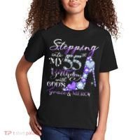 Stepping into my 55th birthday with God's grace & Mercy Kids T-Shirt thumb 2