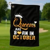 Stepping Into My October Birthday With Gods Grace And Mercy Golf Towel thumb 1