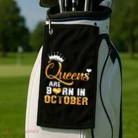 Stepping Into My October Birthday With Gods Grace And Mercy Golf Towel thumb 2