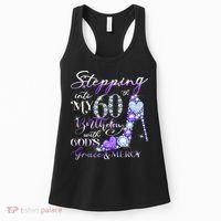 Stepping into my 60th birthday with God's grace & Mercy Women's Tank Top thumb 0