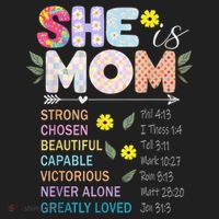 She Is Mom Christian Jesus Mother'S Day Flower Blessed Mom Women's Sweatshirt thumb 2