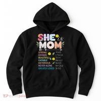 She Is Mom Christian Jesus Mother'S Day Flower Blessed Mom Hoodie thumb 0
