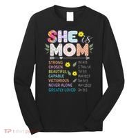 She Is Mom Christian Jesus Mother'S Day Flower Blessed Mom Long Sleeve Shirt thumb 0