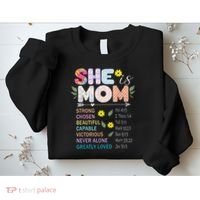 She Is Mom Christian Jesus Mother'S Day Flower Blessed Mom Sweatshirt thumb 2