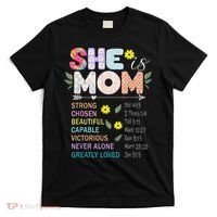 She Is Mom Christian Jesus Mother'S Day Flower Blessed Mom T-Shirt thumb 0