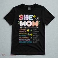 She Is Mom Christian Jesus Mother'S Day Flower Blessed Mom T-Shirt thumb 5