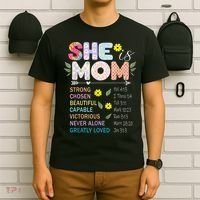 She Is Mom Christian Jesus Mother'S Day Flower Blessed Mom T-Shirt thumb 6