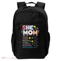 She Is Mom Christian Jesus Mother'S Day Flower Blessed Mom Backpack thumb 0